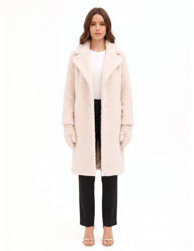 Cappotto Lungo In Pelliccia Sintetica Con Guanti Coordinati Rinascimento