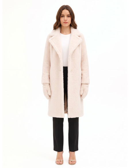 Cappotto Lungo In Pelliccia Sintetica Con Guanti Coordinati Rinascimento