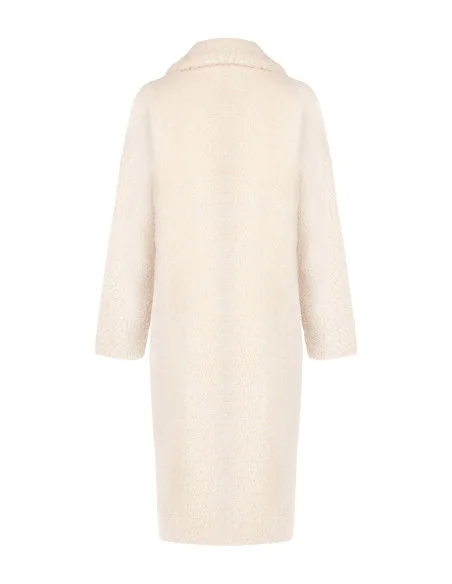 Manteau long en fausse fourrure avec gants assortis « Rinascimento »