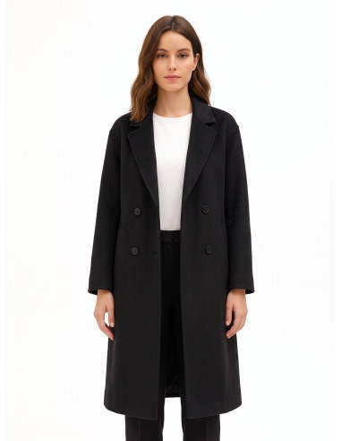 Manteau long fait main en tissu mélangé laine « Rinascimento »