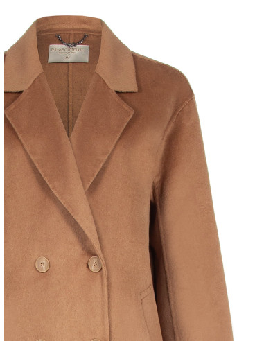 Handmade Long Coat in Rinascimento Wool-Blend Cloth