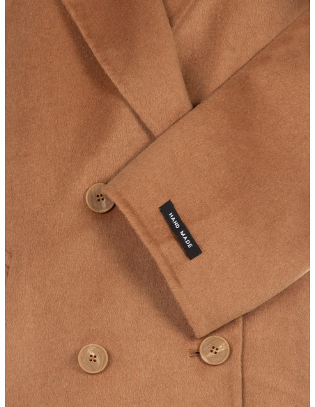Cappotto Lungo Hand Made In Panno Misto Lana Rinascimento