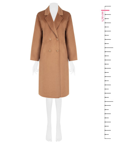 Manteau long fait main en tissu mélangé laine « Rinascimento »