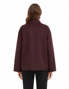 Manteau court oversize fait main en tissu mélangé laine « Rinascimento » 2