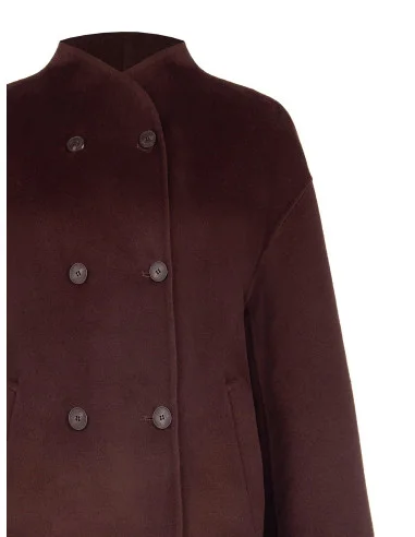 Cappotto Corto Over Hand Made In Panno Misto Lana Rinascimento