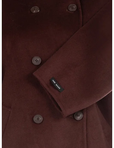 Hand-made, oversized short coat in a wool-blend fabric by Rinascimento