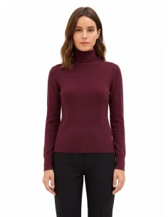 Rinascimento-Style Roll-Neck Jumper with Wide Neckline