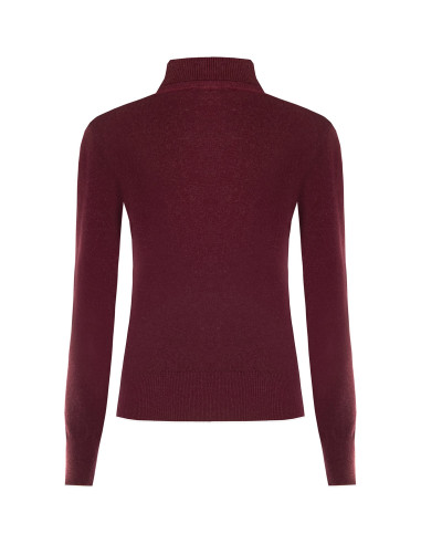 Rinascimento-Style Roll-Neck Jumper with Wide Neckline
