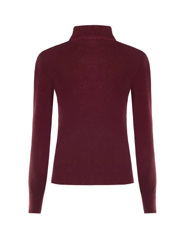Rinascimento-Style Roll-Neck Jumper with Wide Neckline