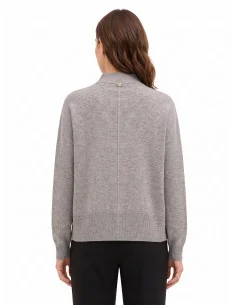 Rinascimento Oversized Wool Turtleneck Jumper with Centre Seam 2