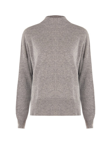 Rinascimento Oversized Wool Turtleneck Jumper with Centre Seam