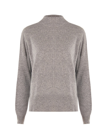 Rinascimento Oversized Wool Turtleneck Jumper with Centre Seam
