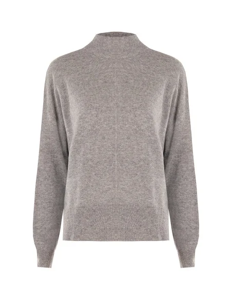 Rinascimento Oversized Wool Turtleneck Jumper with Centre Seam