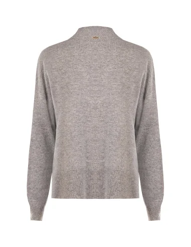 Rinascimento Oversized Wool Turtleneck Jumper with Centre Seam