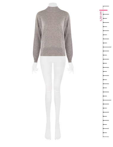 Rinascimento Oversized Wool Turtleneck Jumper with Centre Seam
