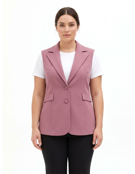 Gilet cintré pour femmes rondes en crêpe scuba « Rinascimento Curvy »
