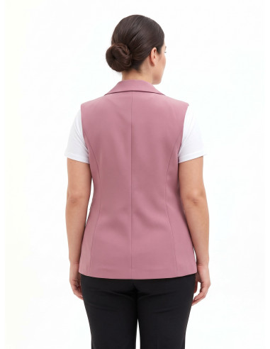 Gilet cintré pour femmes rondes en crêpe scuba « Rinascimento Curvy »