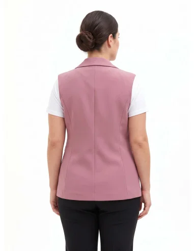 Rinascimento Curvy Fitted Curvy Scuba Crepe Waist-Defining Waistcoat