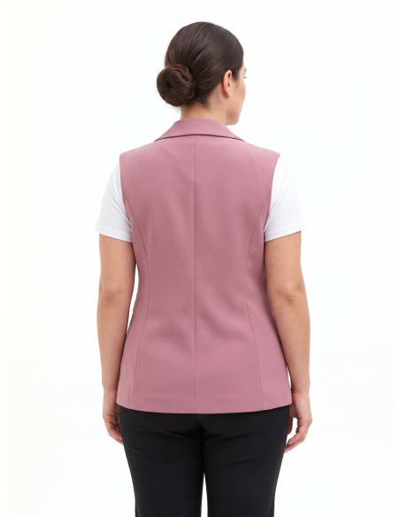Gilet Curvy Sfiancato In Scuba Crepe Rinascimento Curvy