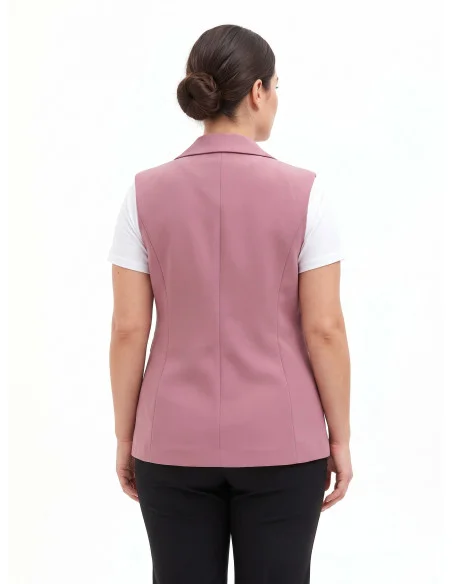 Gilet Curvy Sfiancato In Scuba Crepe Rinascimento Curvy
