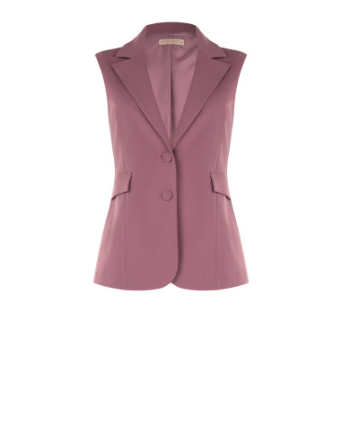 Rinascimento Curvy Fitted Curvy Scuba Crepe Waist-Defining Waistcoat