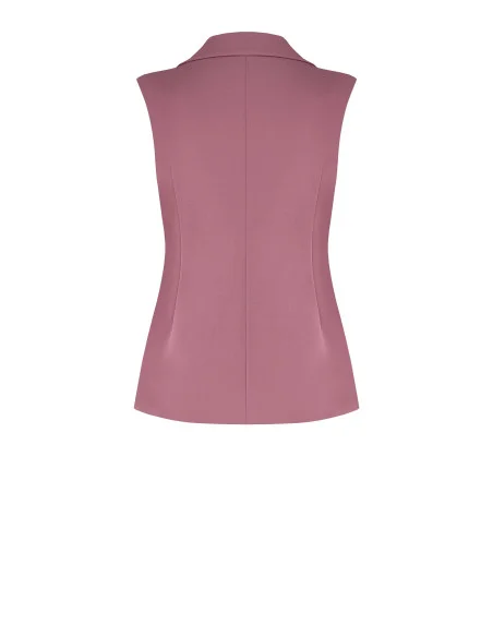 Rinascimento Curvy Fitted Curvy Scuba Crepe Waist-Defining Waistcoat