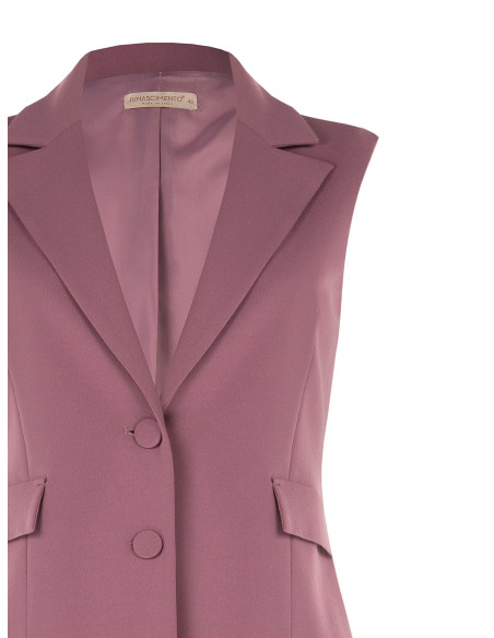 Gilet Curvy Sfiancato In Scuba Crepe Rinascimento Curvy