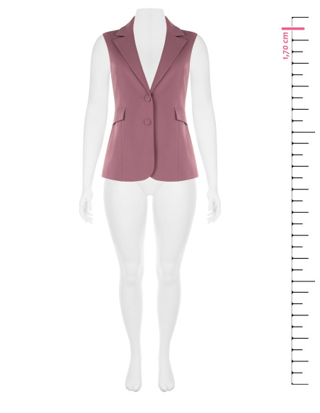 Rinascimento Curvy Fitted Curvy Scuba Crepe Waist-Defining Waistcoat