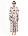 Curvy Long Satin Dress with Pleated Waistband Rinascimento Curvy