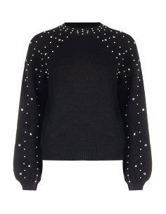 Maglione In Misto Viscosa Con Cristalli E Perle Rinascimento 2