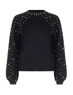 Pull en mélange de viscose avec cristaux et perles « Rinascimento » 2