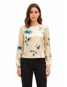 Blouse ample et fluide en satin à fleurs « Rinascimento » - Vestiti... 2