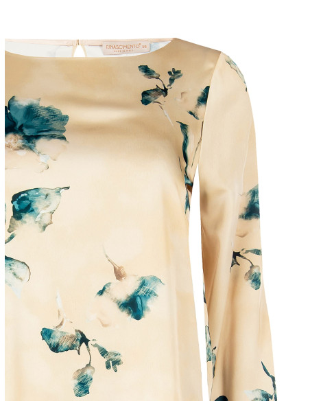Blouse ample et fluide en satin à fleurs « Rinascimento » - Vestiti...