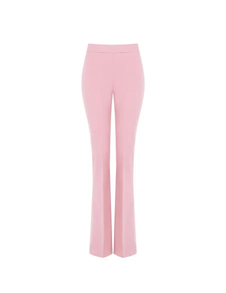 Pantalon évasé en tissu technique avec fermeture éclair latérale Rinascimento