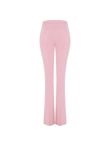 Flared Trousers in Technical Fabric with Side Zip Rinascimento