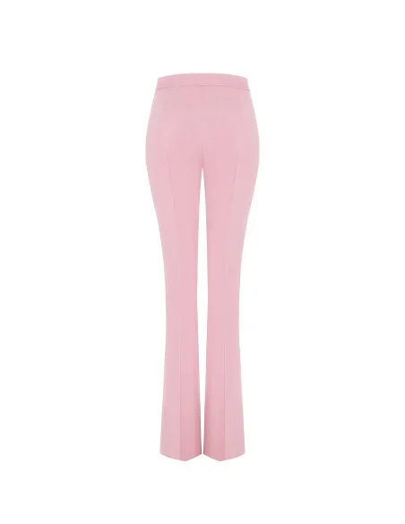 Pantaloni A Zampa In Tessuto Tecnico Con Zip Laterale Rinascimento