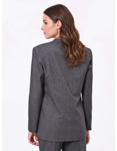 Veste blazer en polyviscose avec strass Rinascimento
