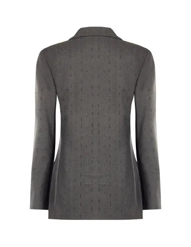 Polyviscose Blazer Jacket with Rhinestones Rinascimento