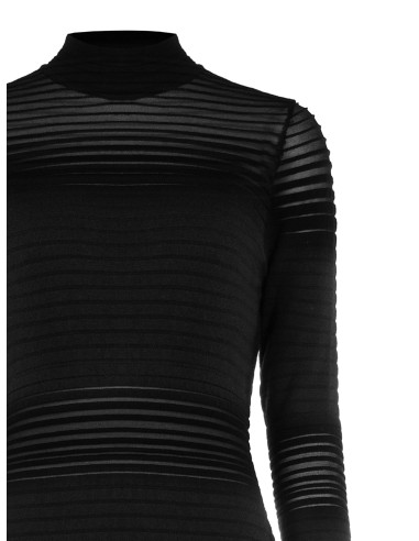 Abito A Tubino In Maglia A Righe In Tulle Trasparente Rinascimento