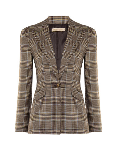 Veste blazer cintrée à carreaux en polyviscose « Rinascimento » - V...