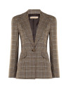 Rinascimento Fitted Checked Polyviscose Blazer Jacket - Vestiti Fir...