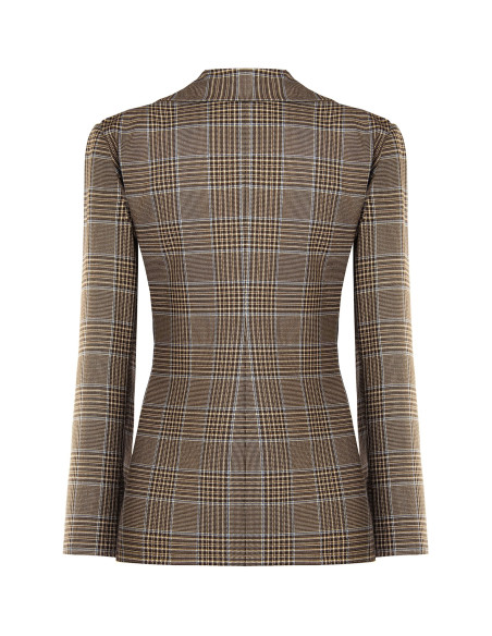 Rinascimento Fitted Checked Polyviscose Blazer Jacket - Vestiti Fir...
