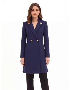 Rinascimento Long Sleeveless Wool-Blend Coat