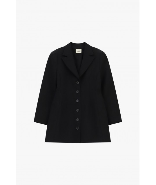 Robe-veste à boutons et manches trois-quarts Dixie