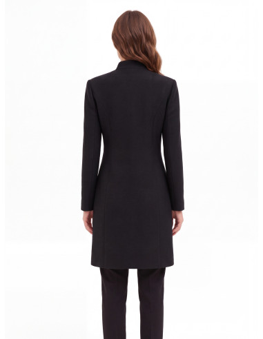 Cappotto Lungo Smanicato In Misto Lana Rinascimento