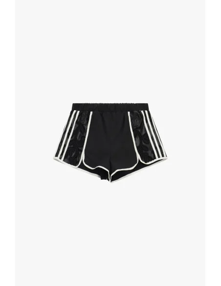 Dixie Hot Pants with Perforated Inserts and Contrast Trimming