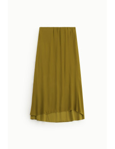 Dixie Midi Skirt with Elasticated Waist and Straight Cut