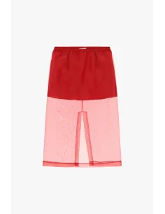 Jupe longue à empiècement transparent et taille haute Dixie