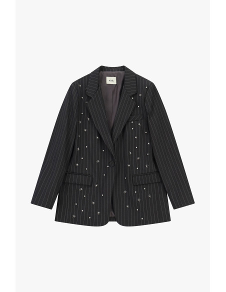 Blazer A Righe Con Applicazioni Gioiello E Tasche Dixie