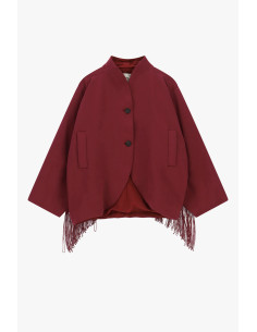 Veste courte matelassée à franges et boutons « Dixie »